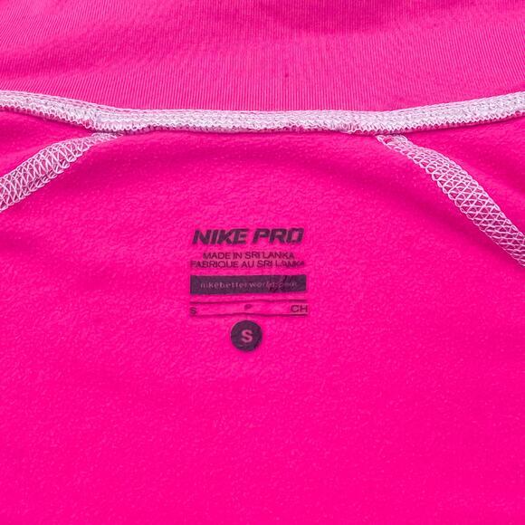 Nike Pro Pink Half Zip Activewear Top - Size Small - Picture 6 of 8